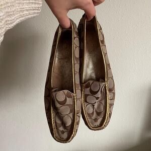 Coach Monogram Sheela Canvas Loafer Flat | Size US 9